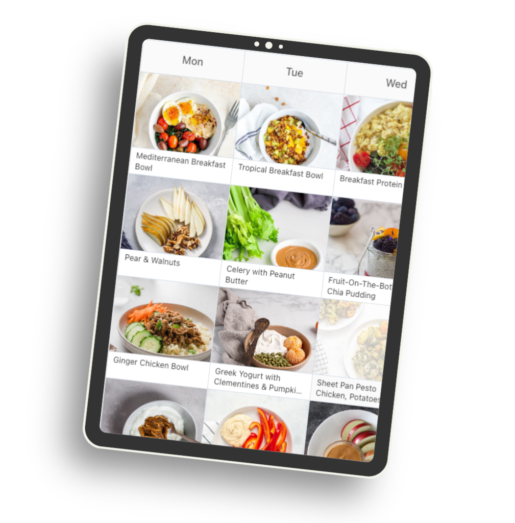 Free Meal Plan on an iPad